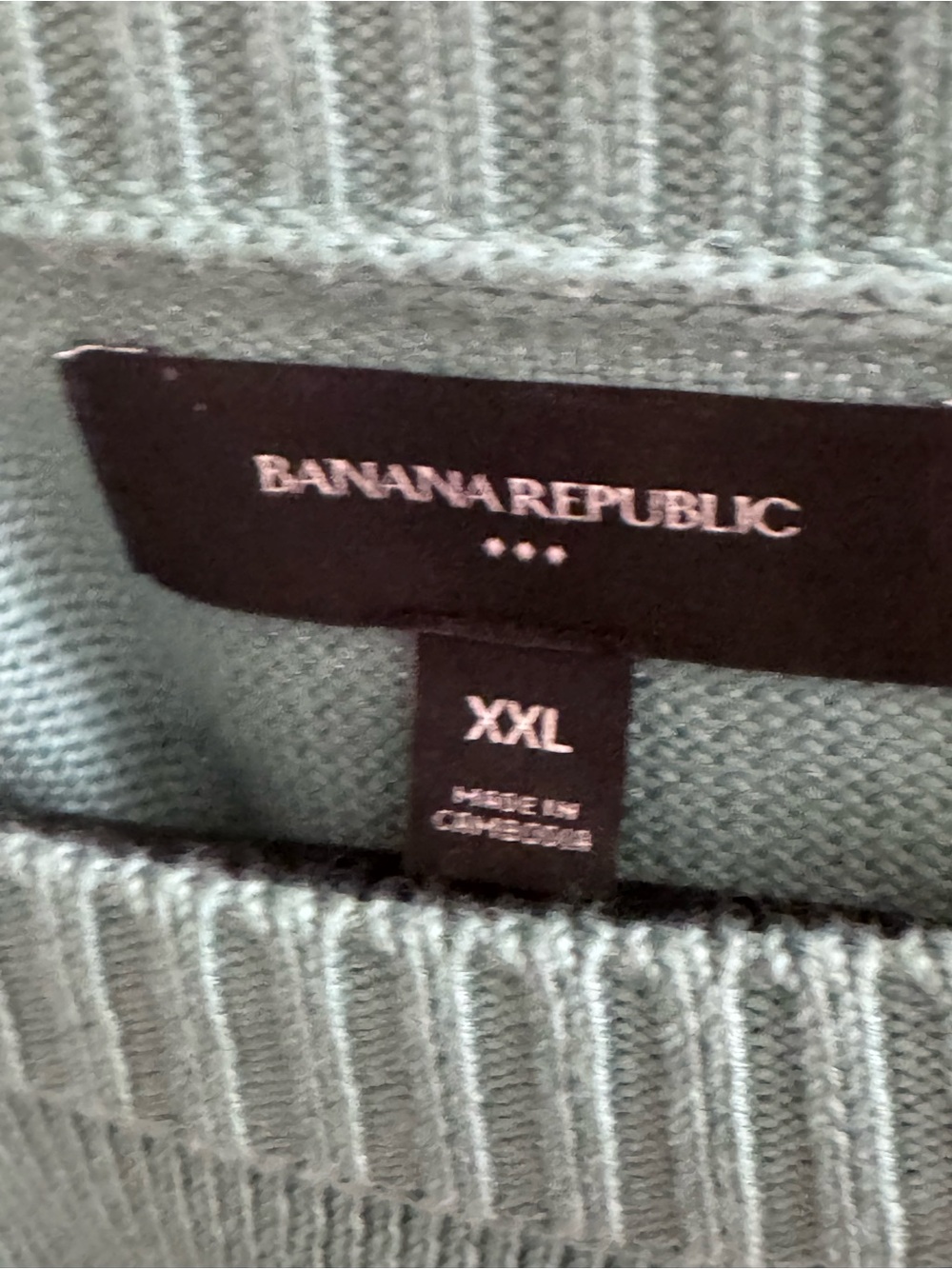 Banana Republic Men's Teal Crewneck Sweater
